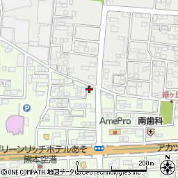 熊本県菊池郡菊陽町津久礼129-1周辺の地図