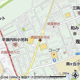 武蔵野台中央周辺の地図