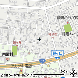 熊本県菊池郡菊陽町原水1190-10周辺の地図