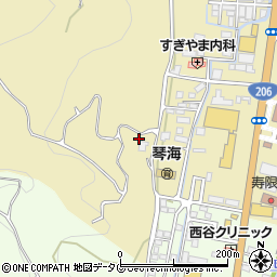 長崎県長崎市琴海村松町1633周辺の地図