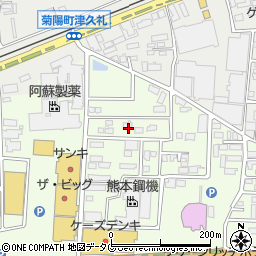 熊本県菊池郡菊陽町津久礼19周辺の地図