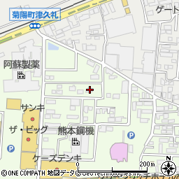 熊本県菊池郡菊陽町津久礼19-15周辺の地図