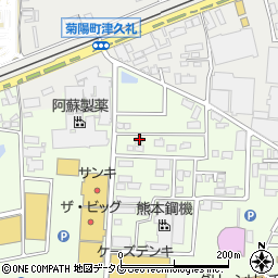 熊本県菊池郡菊陽町津久礼19-5周辺の地図