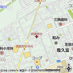 武蔵野台周辺の地図