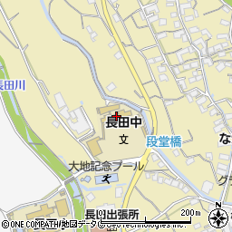 諫早市立長田中学校周辺の地図