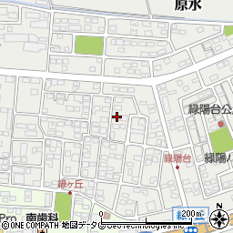 熊本県菊池郡菊陽町原水1184-10周辺の地図