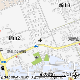 セブンイレブン菊陽新山１丁目店周辺の地図
