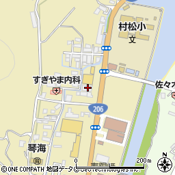 長崎県長崎市琴海村松町738周辺の地図