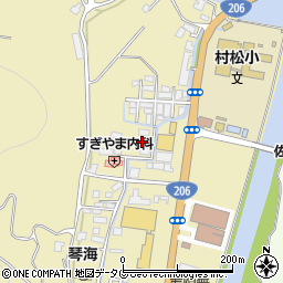 長崎県長崎市琴海村松町736周辺の地図
