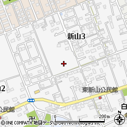 熊本県菊池郡菊陽町新山周辺の地図
