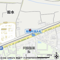 熊本県菊池郡菊陽町原水1412周辺の地図