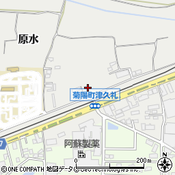 熊本県菊池郡菊陽町原水1412-3周辺の地図