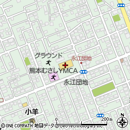 肥後銀行マックスバリュ永江団地店 ＡＴＭ周辺の地図