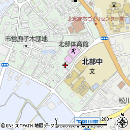 熊本市役所　北区役所北区役所関係機関川上地域コミュニティセンター周辺の地図