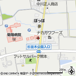 熊本県菊池郡菊陽町原水5587-4周辺の地図