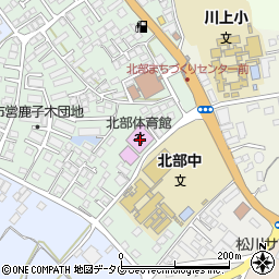 熊本市立　北部武道館周辺の地図
