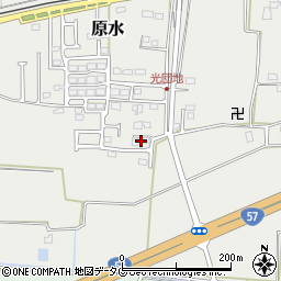 熊本県菊池郡菊陽町原水840-29周辺の地図