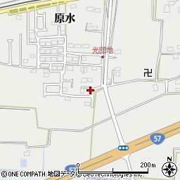 熊本県菊池郡菊陽町原水840-30周辺の地図