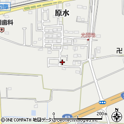 熊本県菊池郡菊陽町原水840-24周辺の地図