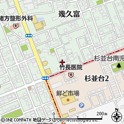 熊本県合志市幾久富1656-606周辺の地図