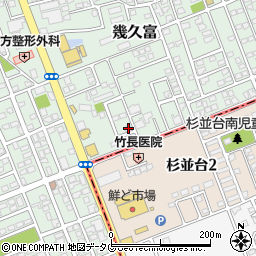 熊本県合志市幾久富1656-615周辺の地図