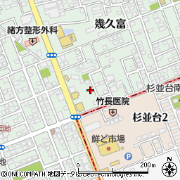 熊本県合志市幾久富1656-621周辺の地図