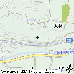 熊本県菊池郡大津町大林周辺の地図