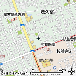 熊本県合志市幾久富1656-622周辺の地図