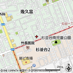 熊本県合志市幾久富1656-695周辺の地図