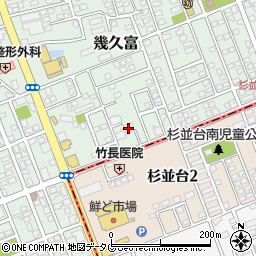 熊本県合志市幾久富1656-580周辺の地図
