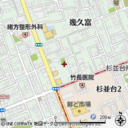 熊本県合志市幾久富1656-23周辺の地図