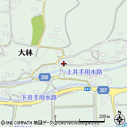 熊本県菊池郡大津町大林569-1周辺の地図