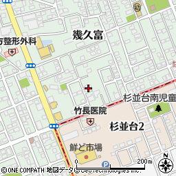 熊本県合志市幾久富1656-697周辺の地図