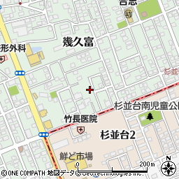 熊本県合志市幾久富1656-90周辺の地図