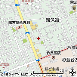 熊本県合志市幾久富1656-461周辺の地図