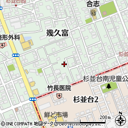 熊本県合志市幾久富1656-683周辺の地図