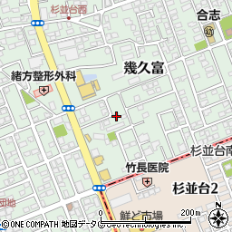 熊本県合志市幾久富1656-464周辺の地図