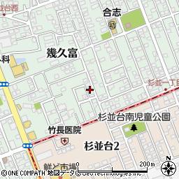 熊本県合志市幾久富1656-108周辺の地図