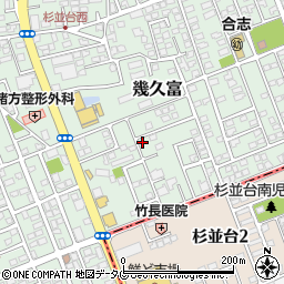 熊本県合志市幾久富1656-76周辺の地図
