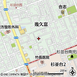 熊本県合志市幾久富1656-604周辺の地図