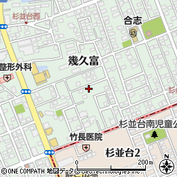 熊本県合志市幾久富1656-72周辺の地図