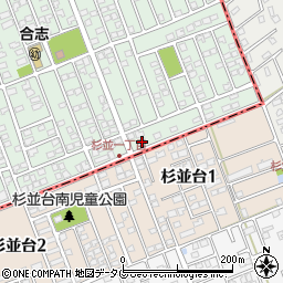 熊本県合志市幾久富1656-257周辺の地図