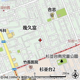 熊本県合志市幾久富1656-78周辺の地図