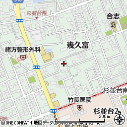 熊本県合志市幾久富1656-600周辺の地図