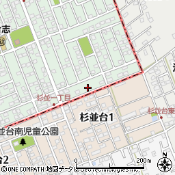 熊本県合志市幾久富1656-261周辺の地図