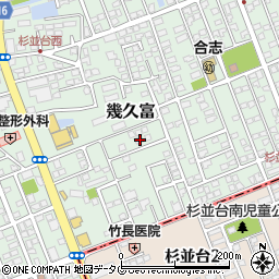 熊本県合志市幾久富1656-68周辺の地図