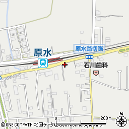 菊陽原水郵便局周辺の地図
