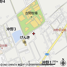 熊本県菊陽町（菊池郡）沖野周辺の地図