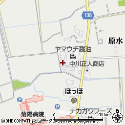 熊本県菊池郡菊陽町原水5554-5周辺の地図