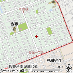 熊本県合志市幾久富1656-284周辺の地図